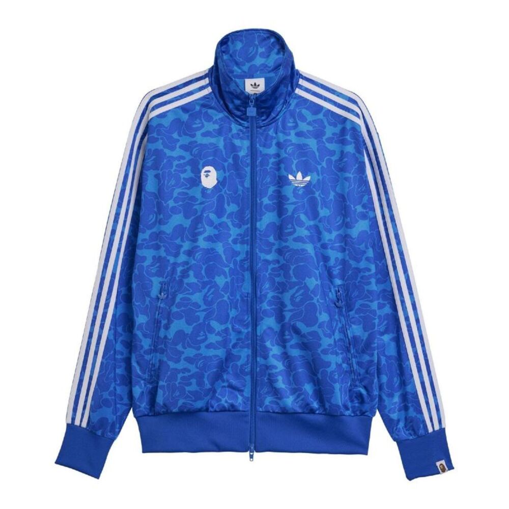 Adidas Mens Bape Firebird Camo Track Top / Blue Camo